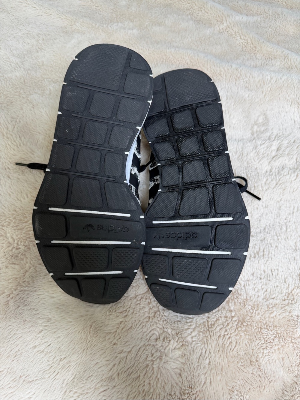 adidas Black and White Patterned Athletic Sneakers - Picture 4 of 4